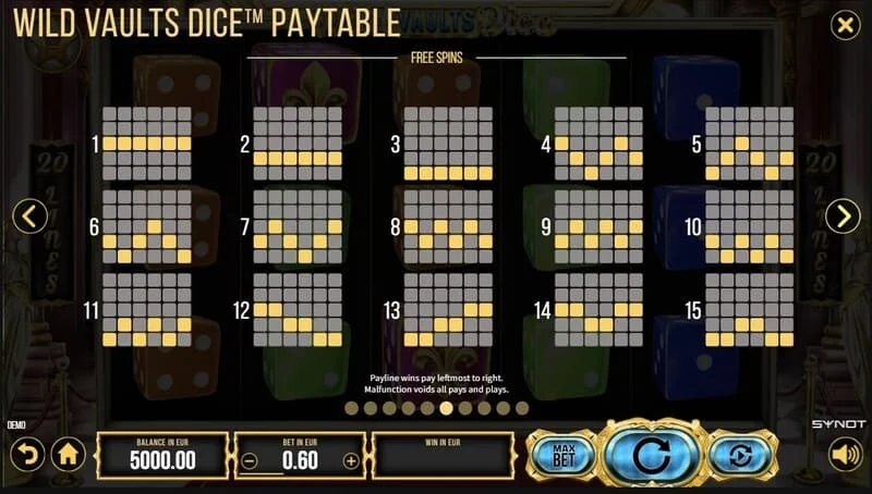 Wild Vaults Dice – obrazovka Card Gamble s dvojnásobnou výhrou podľa farby karty